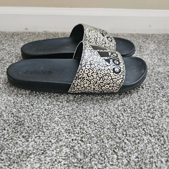 Adidas Black and Tan Slide Size 11 Slides/Sandals - Picture 4 of 11